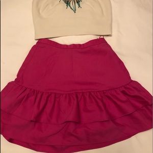 J crew pink flirty skirt